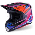 Casque Alpinestars s-m7 fuse bleu/violet/rose | Oxmoto