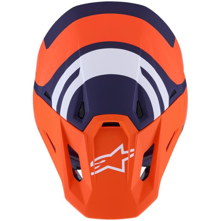 Casque Alpinestars s-m7 core orange/bleu mat | Oxmoto
