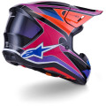Casque Alpinestars s-m7 fuse bleu/violet/rose | Oxmoto