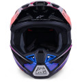 Casque Alpinestars s-m7 fuse bleu/violet/rose | Oxmoto