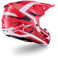 Casque Alpinestars s-m7 deed rouge/noir/blanc | Oxmoto