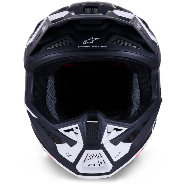Casque Alpinestars s-m7 dasher noir/blanc mat | Oxmoto