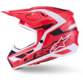 Casque Alpinestars s-m7 deed rouge/noir/blanc | Oxmoto