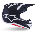Casque Alpinestars s-m7 dasher noir/blanc mat | Oxmoto