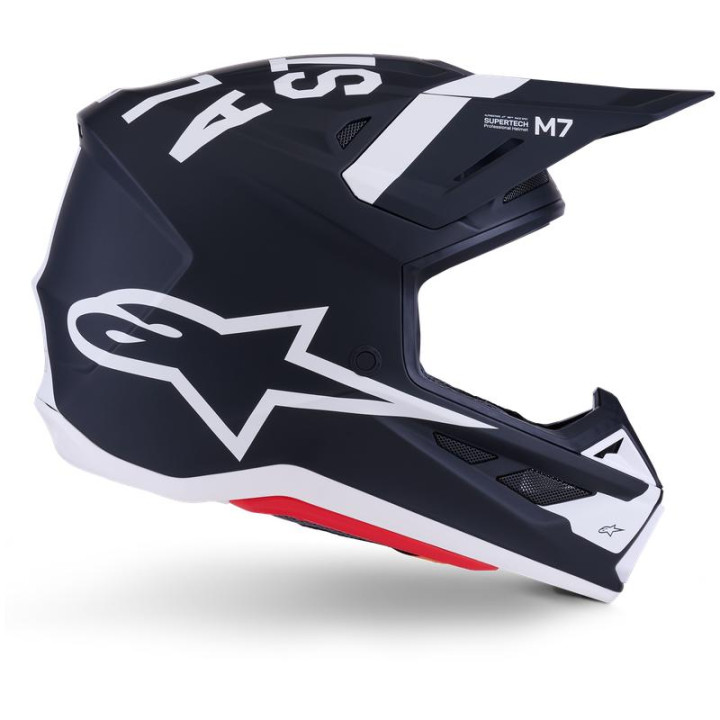 Casque Alpinestars s-m7 dasher noir/blanc mat | Oxmoto