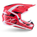 Casque Alpinestars s-m7 deed rouge/noir/blanc | Oxmoto
