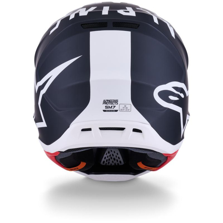 Casque Alpinestars s-m7 dasher noir/blanc mat | Oxmoto