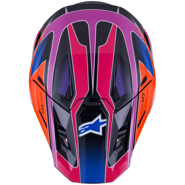 Casque Alpinestars s-m7 fuse bleu/violet/rose | Oxmoto