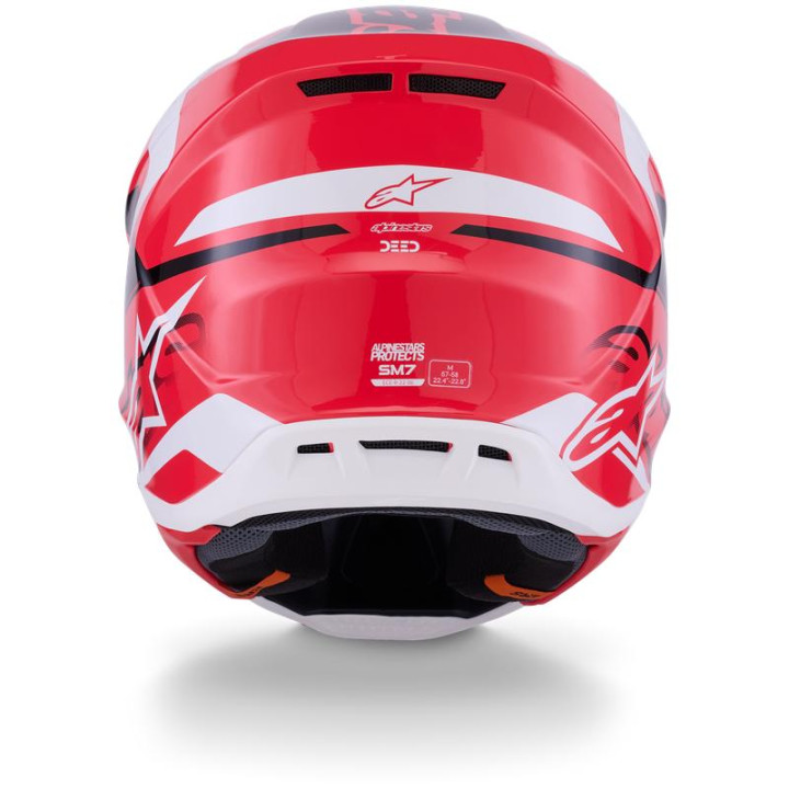 Casque Alpinestars s-m7 deed rouge/noir/blanc | Oxmoto