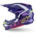 Casque Alpinestars s-m7 deed violet/rose | Oxmoto