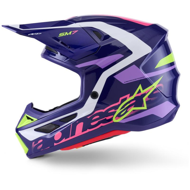 Casque Alpinestars s-m7 deed violet/rose | Oxmoto