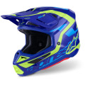 Casque Alpinestars s-m7 deed bleu/jaune | Oxmoto