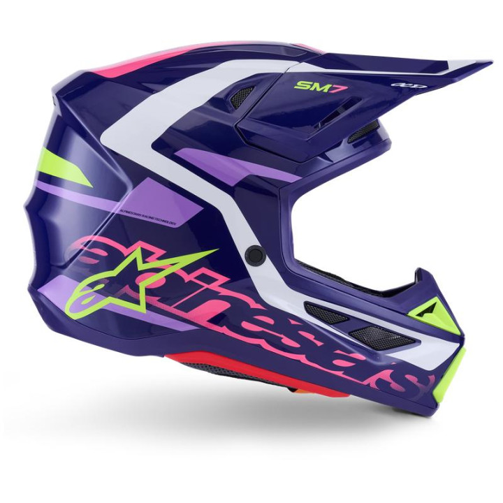 Casque Alpinestars s-m7 deed violet/rose | Oxmoto