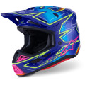 Casque Alpinestars s-m7 cast bleu/rose/jaune | Oxmoto