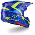 Casque Alpinestars s-m7 deed bleu/jaune | Oxmoto