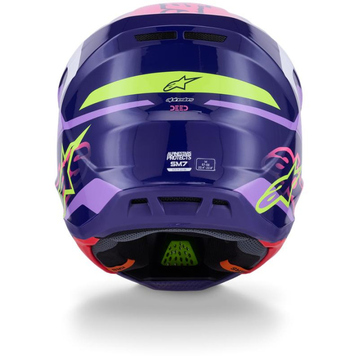 Casque Alpinestars s-m7 deed violet/rose | Oxmoto