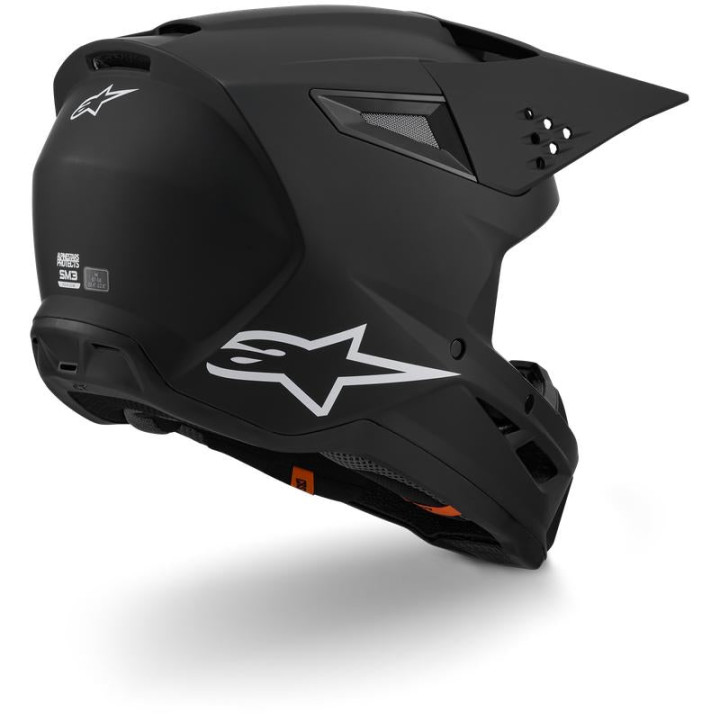 Casque Alpinestars s-m3 solid noir mat | Oxmoto