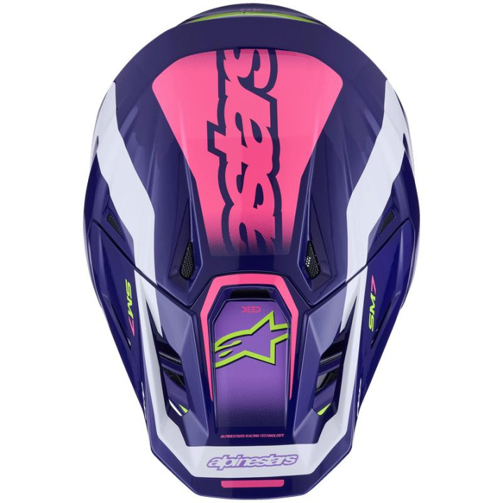 Casque Alpinestars s-m7 deed violet/rose | Oxmoto