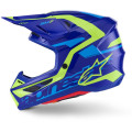 Casque Alpinestars s-m7 deed bleu/jaune | Oxmoto