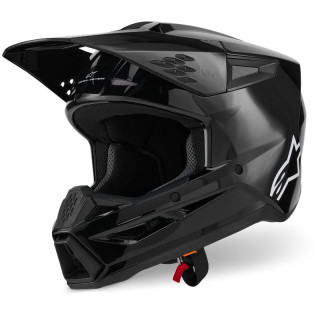 Casque Alpinestars s-m3 solid noir | Oxmoto