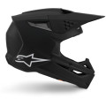 Casque Alpinestars s-m3 solid noir mat | Oxmoto