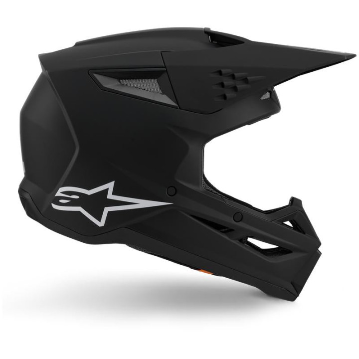 Casque Alpinestars s-m3 solid noir mat | Oxmoto