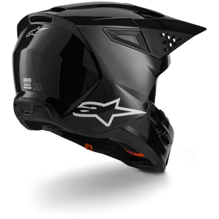 Casque Alpinestars s-m3 solid noir | Oxmoto
