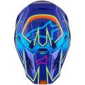 Casque Alpinestars s-m7 cast bleu/rose/jaune | Oxmoto