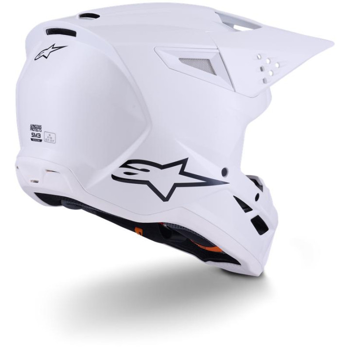 Casque Alpinestars s-m3 solid blanc | Oxmoto