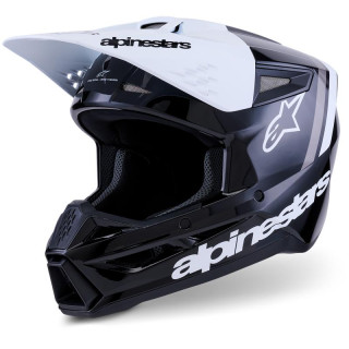 Casque Alpinestars s-m3 radium noir/blanc/gris | Oxmoto