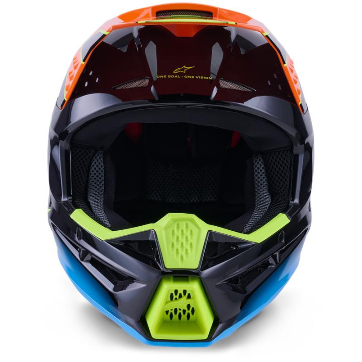 Casque Alpinestars s-m3 fray noir/orange/jaune | Oxmoto