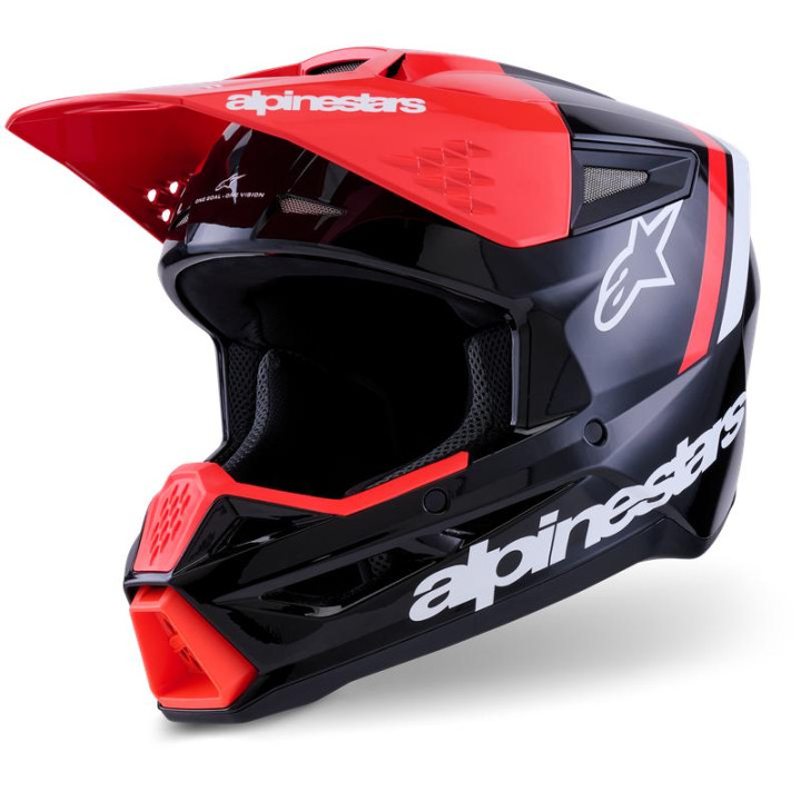 Casque Alpinestars s-m3 radium noir/rouge/blanc | Oxmoto