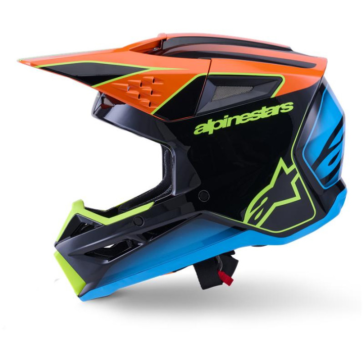 Casque Alpinestars s-m3 fray noir/orange/jaune | Oxmoto