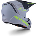 Casque Alpinestars s-m3 radium gris/noir/jaune mat | Oxmoto