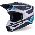 Casque Alpinestars s-m3 heat gris/bleu/noir mat | Oxmoto