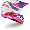 Casque Alpinestars s-m3 heat blanc/violet/rose | Oxmoto