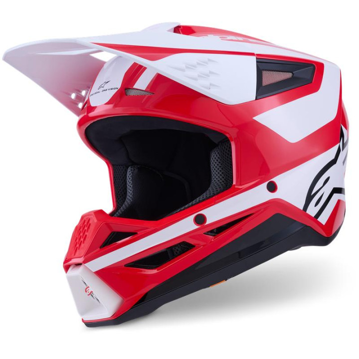 Casque Alpinestars s-m3 heat rouge/blanc/noir | Oxmoto