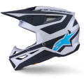 Casque Alpinestars s-m3 heat gris/bleu/noir mat | Oxmoto