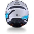 Casque Alpinestars s-m3 heat gris/bleu/noir mat | Oxmoto