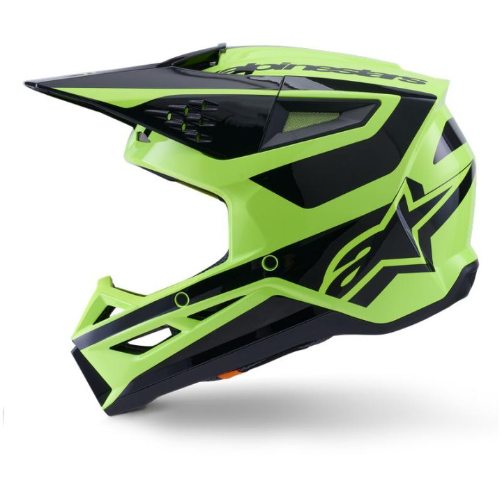 Casque Alpinestars s-m3 heat jaune/noir | Oxmoto