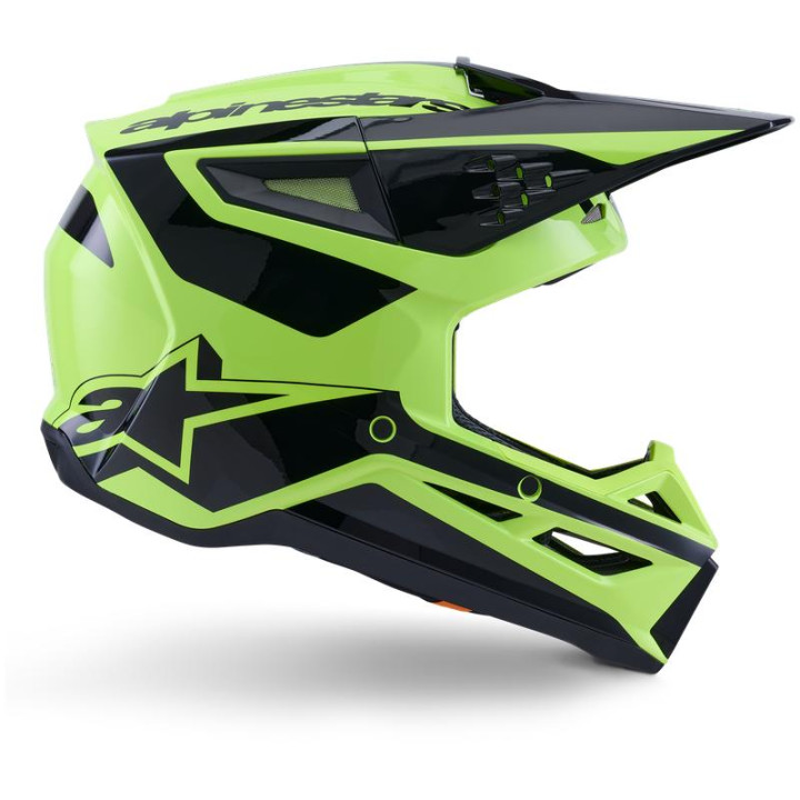 Casque Alpinestars s-m3 heat jaune/noir | Oxmoto