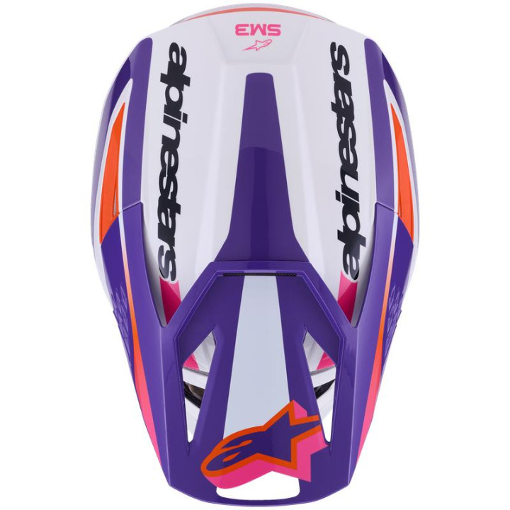 Casque Alpinestars s-m3 heat blanc/violet/rose | Oxmoto