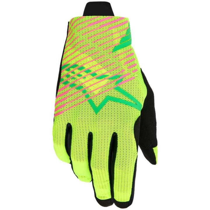 Gants Alpinestars radar pro vert/jaune/rose | Oxmoto
