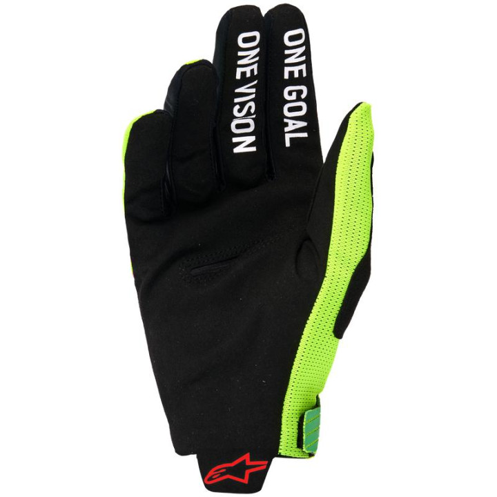 Gants Alpinestars radar pro vert/jaune/rose | Oxmoto