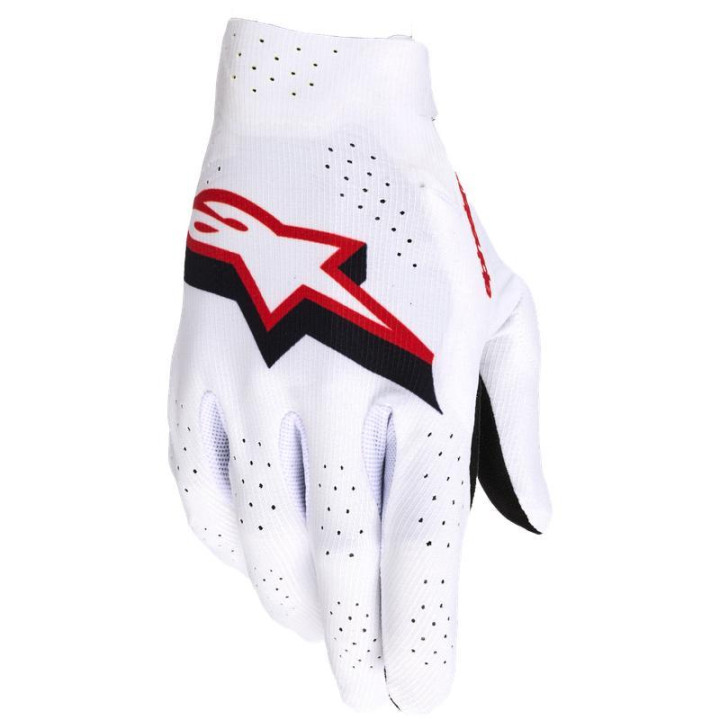 Gants Alpinestars supertech blanc/noir/rouge | Oxmoto