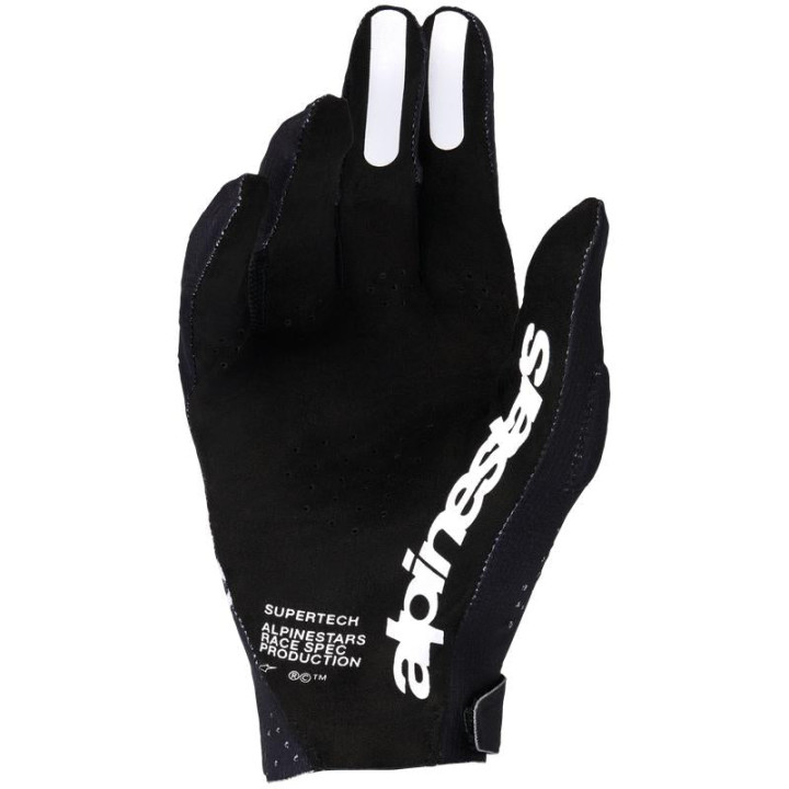 Gants Alpinestars supertech noir/blanc | Oxmoto