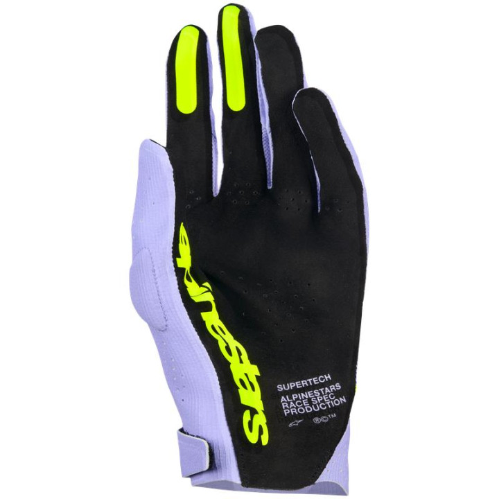 Gants Alpinestars supertech violet/jaune | Oxmoto
