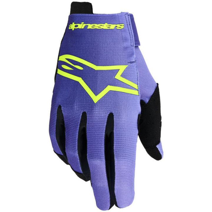 Gants Alpinestars radar violet/jaune | Oxmoto