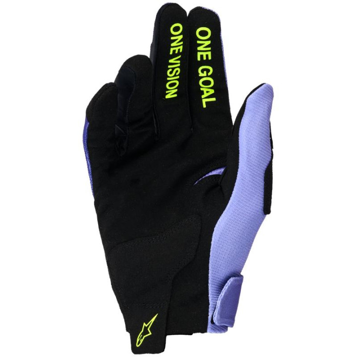 Gants Alpinestars radar violet/jaune | Oxmoto