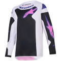 Maillot enfant Alpinestars fluid grid noir/gris/violet